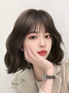 假发女短发2021年时尚新款卷发羊毛卷仿真真发全头头套整顶假发套