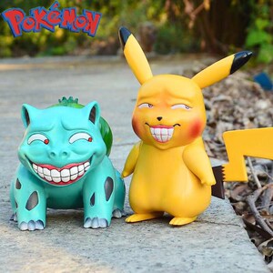 恶搞宝可梦三贱客猥琐皮卡丘蒜头王八滋水王八沙雕搞笑手办摆件