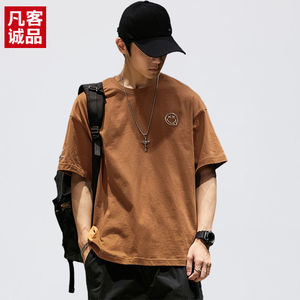 广州十三行t恤男凡客诚品 vancl短袖t恤男潮牌刺绣潮流半袖宽松加