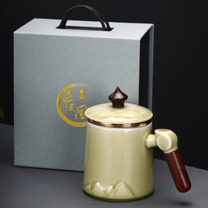 炎之陶瓷茶水分离泡茶快克杯办公室个人专用茶道茶杯商务伴手礼品