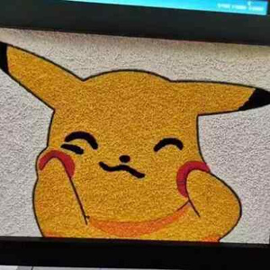 二代彩印减压卡通皮卡丘创意diy纸浆画材料包美术填充画彩泥画