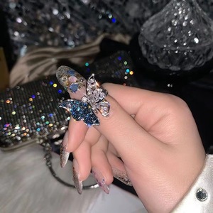 轻奢蝴蝶食指戒指女款夸张大个性指环手饰小众设计高级感装饰独特