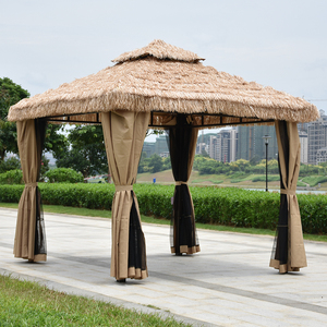 外雨棚家用亭子户外凉亭庭院民宿农村小院遮阳棚休闲茅草帐篷室