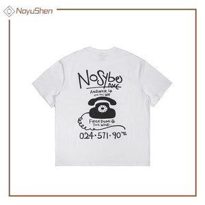 NaYuShen「设计师品牌」男女同款丨夏复古电话机字母印花短袖T恤