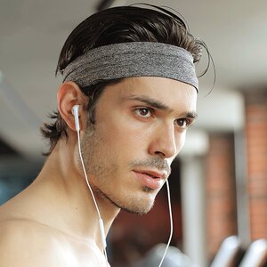 男士发带夏天健身导汗运动吸汗头巾打篮球运动护额头带跑步阻汗带