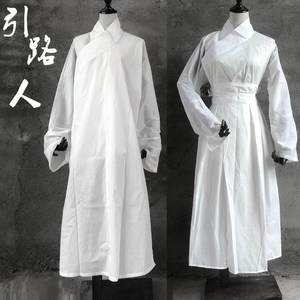 葬礼服男女纯白孝服孝裙孝裤出殡丧衣偏襟丧服丧事用品男孝袍包邮