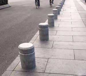 大理石挡车杆止车拦车柱石柱墩防撞挡车石柱路障圆柱广场路标柱子