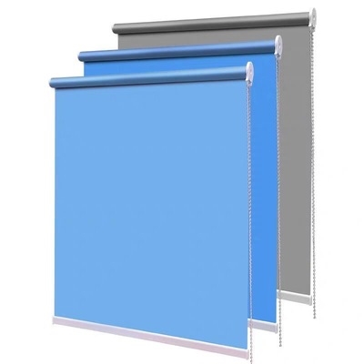 成都定制logo卷帘窗帘升降办公室公司全遮光遮阳卷轴手拉式工程帘