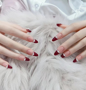 70追梦蚂蚁淘宝手工定制穿戴美甲片可反复使用中式婚礼假指甲新娘甲