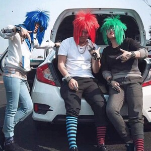 杀马特假发葬爱家族非主流假发爆炸头儿童直播间道具搞笑头发头套