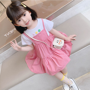 5岁女童假两件裙子