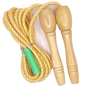 跳绳 尼龙跳绳跳绳大人专用减肥大人跳绳健身专用 尼龙棉胶绳木柄