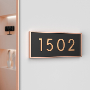房间号数字牌公寓酒店包厢门牌高档办公室轻奢宿舍入户门号门贴标识牌