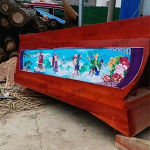 【棺材装饰品】土葬棺材头寿木两侧八仙龙凤布贴画装饰品配件套餐