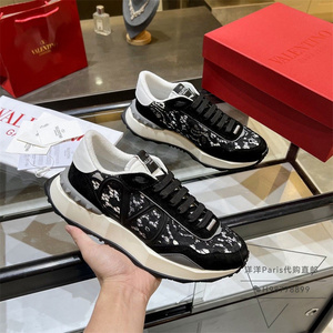 蓝栎 valentino华伦天奴 男女款lacerunner蕾丝和网眼织物运动鞋