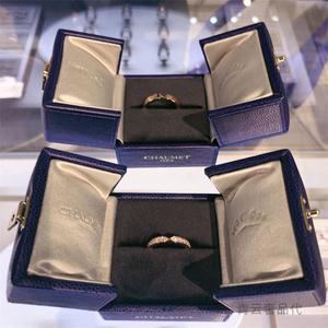 代购chaumet/尚美 22新款戒指plume 18k玫瑰金镶钻男女对戒指环