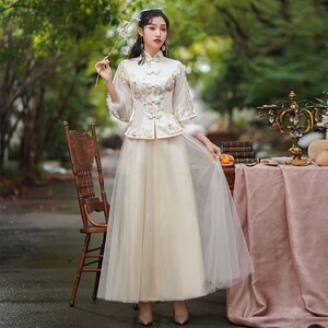 伴娘服冬季2021新款粉色加厚伴娘团姐妹礼服裙女仙气显瘦保暖冬天