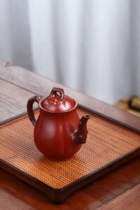 宜兴紫砂名家王小军全手工作品中式复古酒壶大红袍290cc