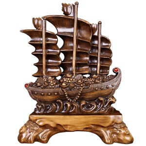 一帆风顺船帆船摆件招财满载而归家居装饰品店铺办公室开业送礼品