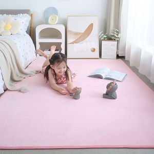短绒家居地垫客厅满铺大面积地毯卧室出租屋毯室内粉色地垫可定制