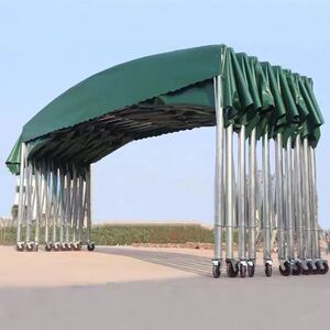 大型推拉雨棚伸缩式遮阳棚汽车停车棚帐篷户外防雨移动蓬活动收缩