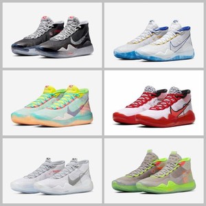 杜兰特12代篮球鞋黑白kd12勇士夏威夷气垫实战童鞋南海岸糖果首发