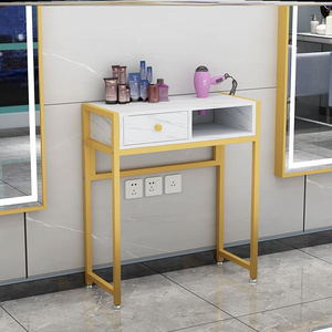 理发店工具柜实木质置物架挂墙镜台多功能网红壁柜美发店收纳柜子