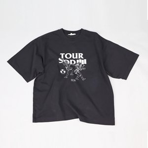 SOD Co. 巡演印花Boxy Fit T恤 复古水洗 深灰色 短宽大廓形短袖