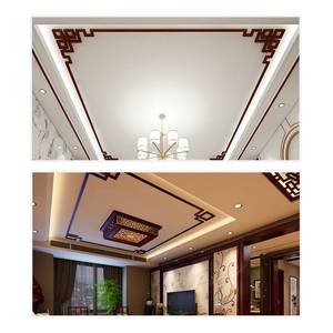 新中式吊顶角花平板线条实木花格客厅天花顶角线走边阴角线装饰条