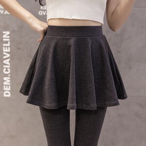 免脱裙户外秋冬百褶裙假两件打底裤拉链开裆裤女情趣打野外穿方便