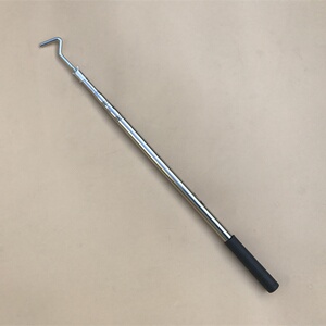 无尖小弯钩子镀锌铁v形搭钩起鱼网虾笼勾5米压花不锈钢伸缩杆