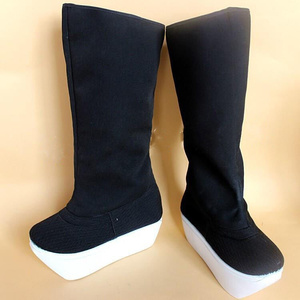 京剧越剧小生鞋戏曲高靴唱戏鞋黄梅戏小生戏剧厚底靴官靴戏剧鞋子