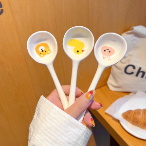 可爱陶瓷勺子ins风餐具家用小汤勺喝汤用调羹高颜值日式长柄汤匙