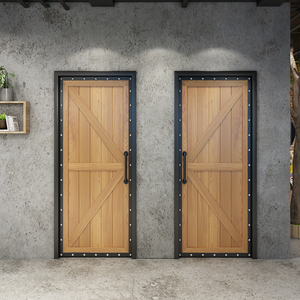 铁艺复古工业风实木门餐厅酒吧包厢门室内厨房门卫生间厕所门定制