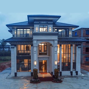 c810新款三层新中式豪华大气别墅设计图纸真房子农村自建房施工图