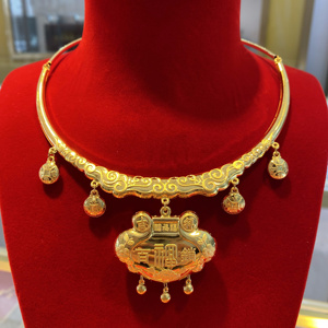 婴儿宝宝黄金项圈999.9足金儿童平安锁金锁满月百天周岁新生儿礼