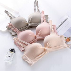 婷美婷美内衣无钢圈小胸聚拢调整型收副乳上托胸罩性感薄美背无痕