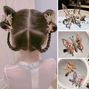 80后怀旧头花8090童年的回忆金属儿童蝴蝶发夹弹簧抖动的蝴蝶儿童