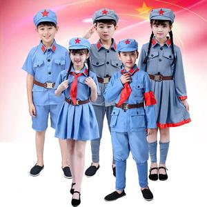 红军装男女成人儿童小红军衣服解放话剧表演服新四军八路军演出服