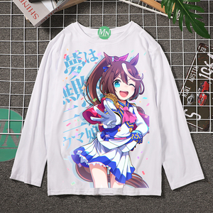 赛马娘东海帝皇目白麦昆玲鹿二次元动漫周边长袖t恤衣服男女痛t衫
