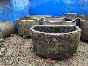 石头鱼缸庭院石槽