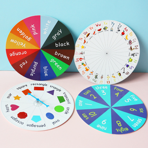趣味英语转盘卡纸教具教学神器课堂互动字母单词颜色儿童早教启蒙