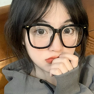 暴龙02专卖近视眼镜女韩版潮素颜超轻大框显瘦网上可配度数黑框眼