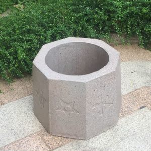 农村六边形井口井圈水泥仿石头老井圈混凝土家用井盖井台围栏装饰