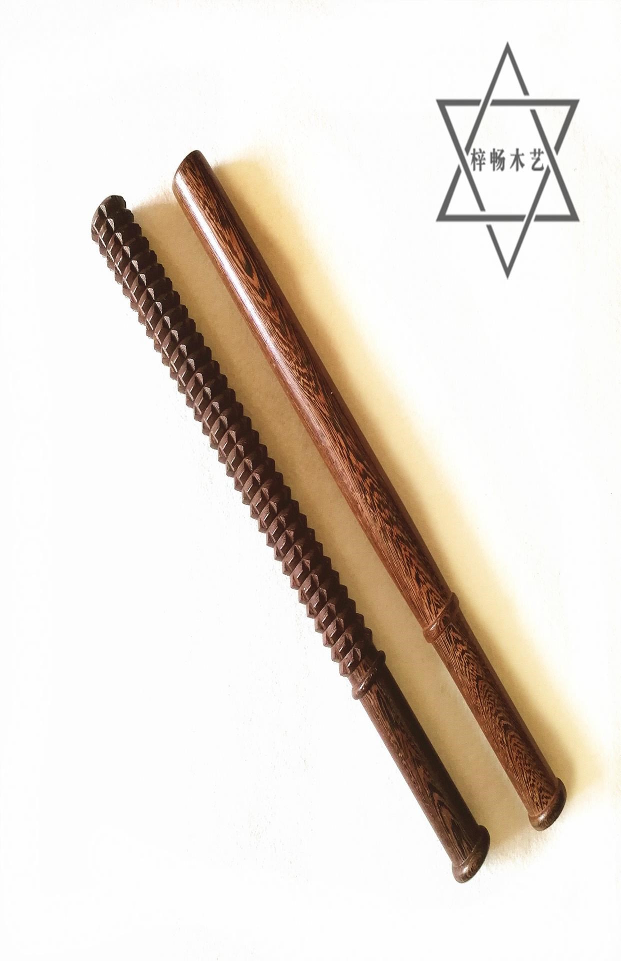 防身武器狼牙棒木质棒球棍实木短棍按摩棒鞭r锏防身棍鸡翅木实心