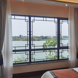 合肥断桥铝仿古门窗宣城中式窗户黄山徽派窗格安庆别墅中空玻璃窗