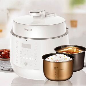 海尔5升电高压力锅家用双胆高压锅多功能智能电饭煲ps-e5001q1w