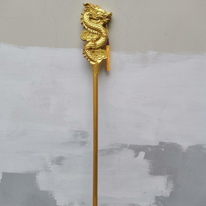 权杖祝寿佘太君龙头表演演戏道具木雕工艺全实木手杖戏曲演出贺寿