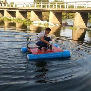 高密度养殖撒网船浮筒船浮桶大浮力水上钓鱼平台双体船实心泡沫船