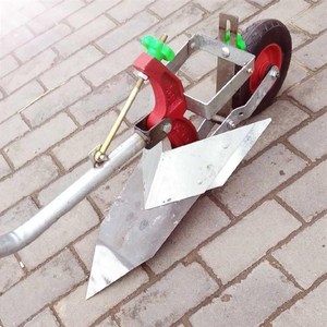 厂机开沟器开沟犁水稻田人工施肥拉铁犁l用人轻便式带轮子小型